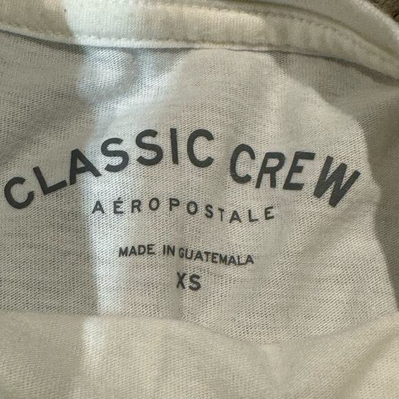 Aeropostale Classic Crew Rainbow TShirt White Women Size Xsmall - Picture 3 of 3